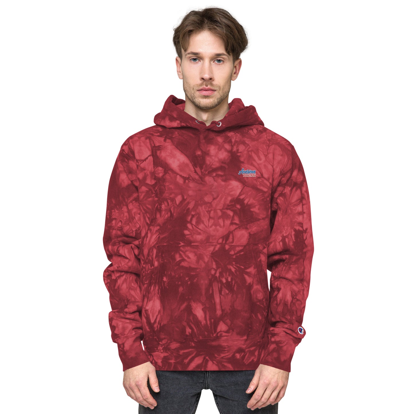 Unisex Champion Tie-Dye Hoodie – One-of-a-Kind Comfort & Style - American Dream Edition