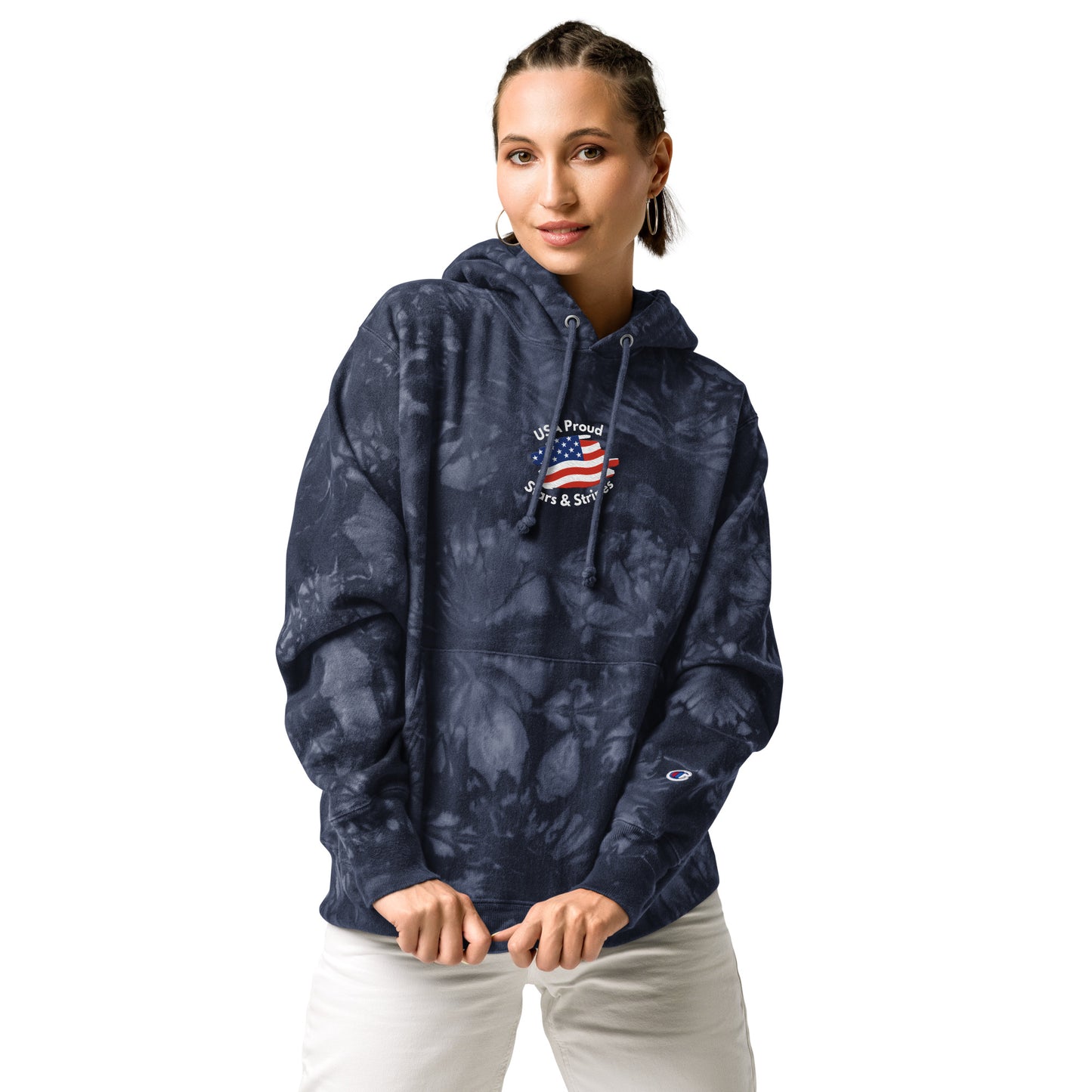 Unisex Champion Tie-Dye Hoodie – One-of-a-Kind Comfort & Style - USA Proud Edition