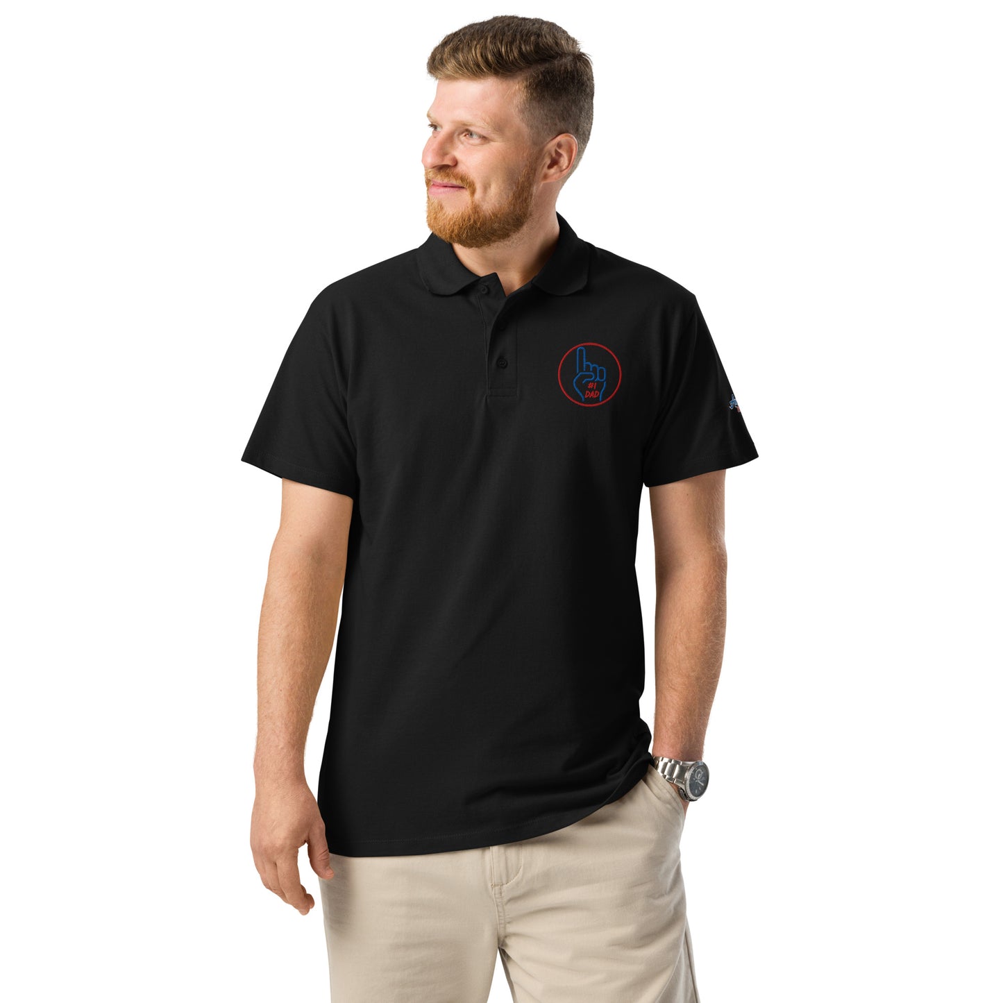 Unisex Premium Piqué Polo Shirt – #1 Dad Edition