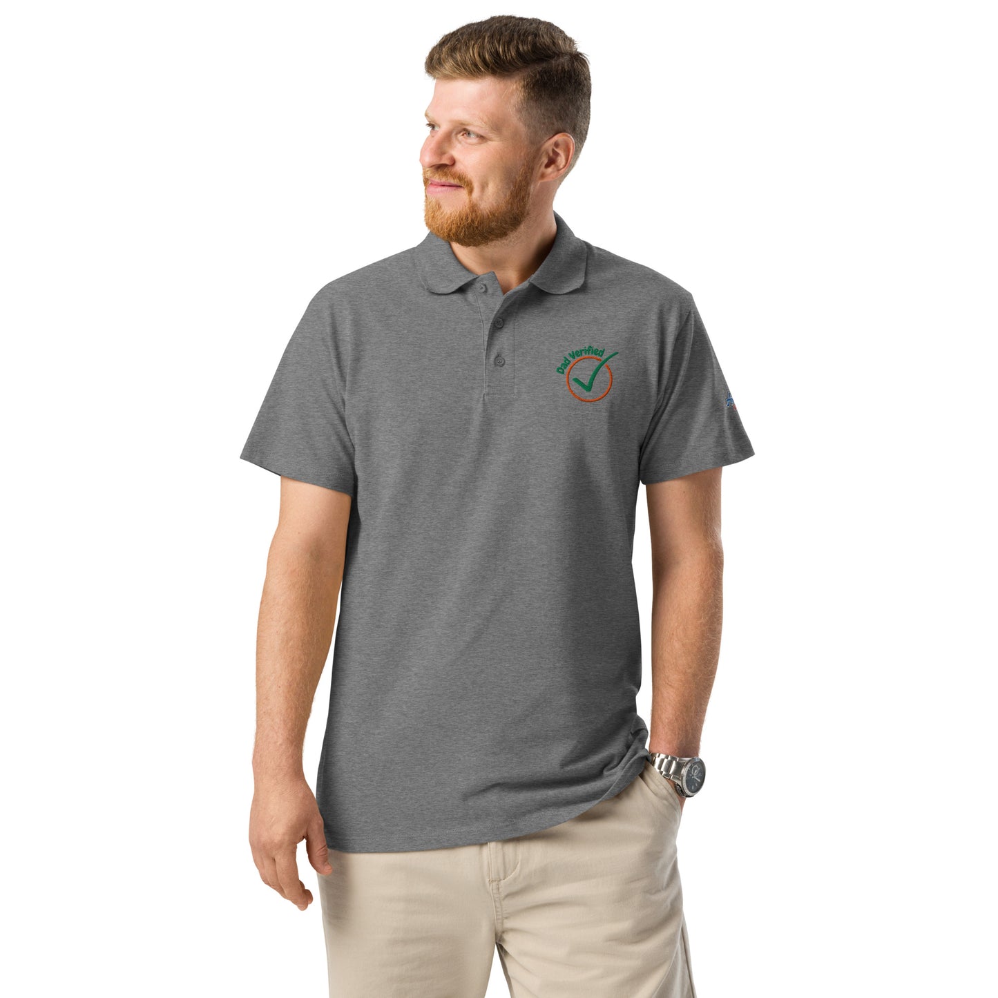 Unisex Premium Piqué Polo Shirt – Dad Verified Edition
