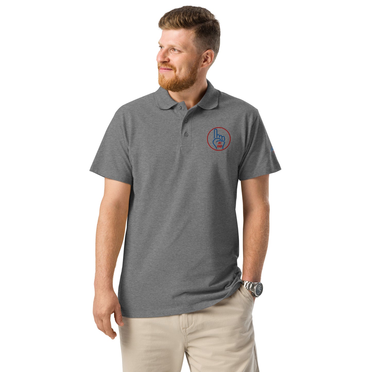 Unisex Premium Piqué Polo Shirt – #1 Dad Edition
