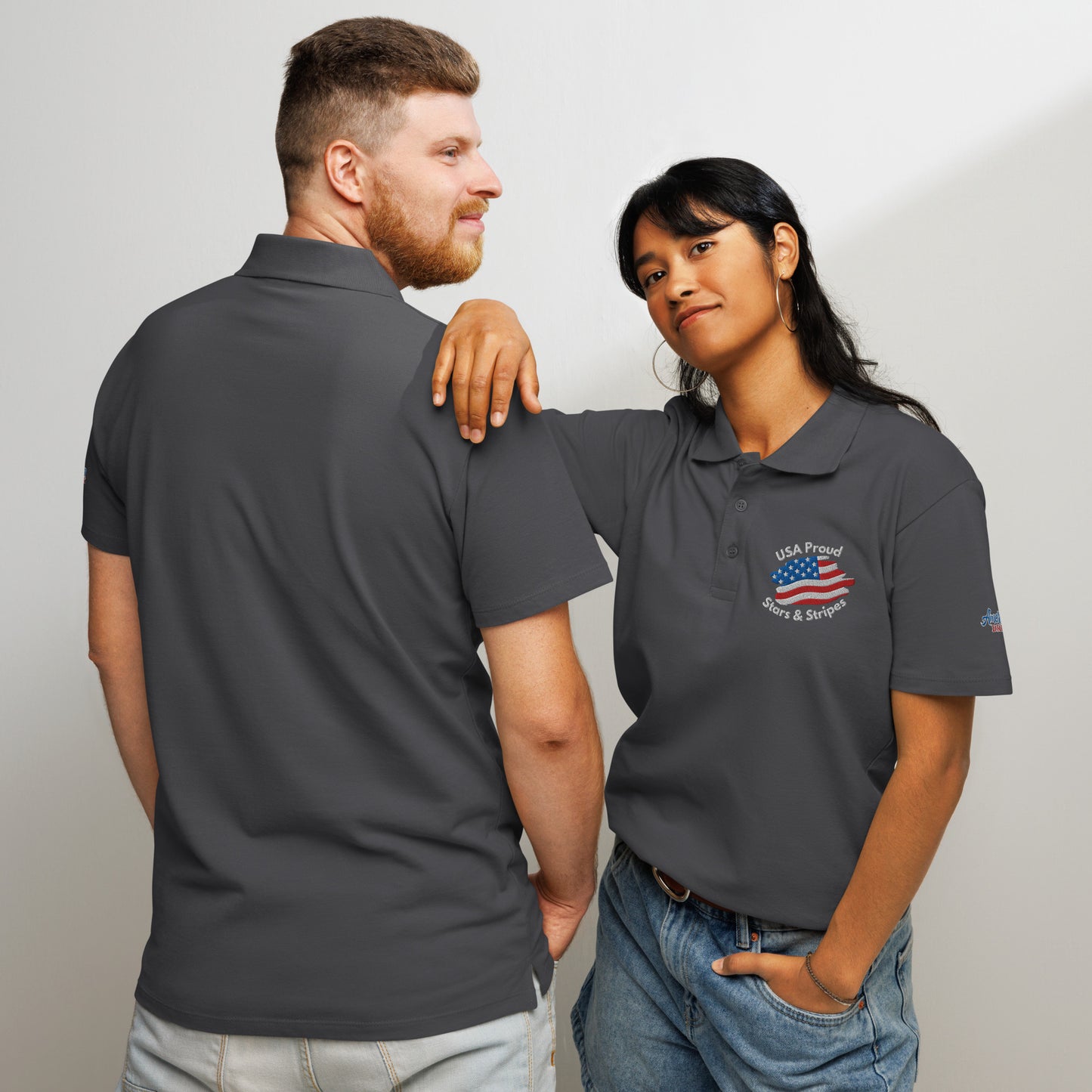 Unisex Premium Piqué Polo Shirt – USA Proud Edition