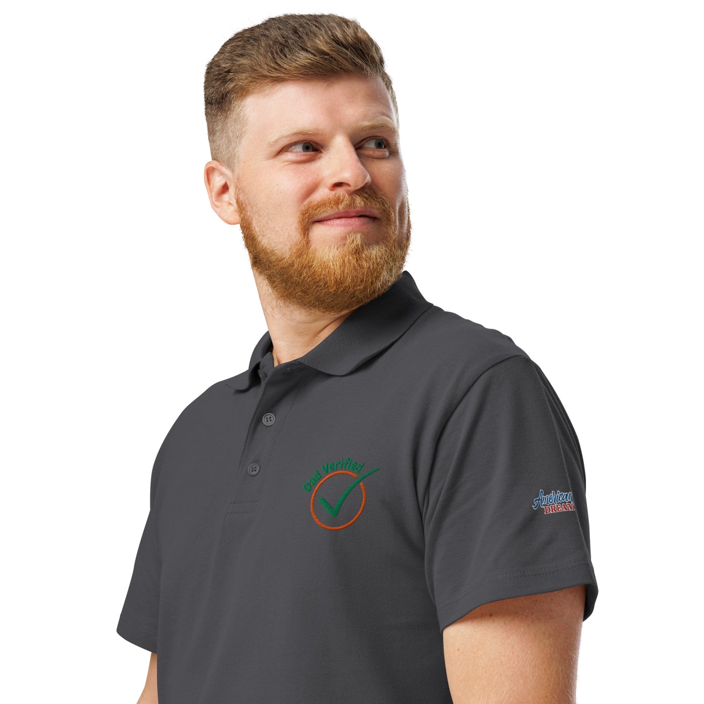 Unisex Premium Piqué Polo Shirt – Dad Verified Edition