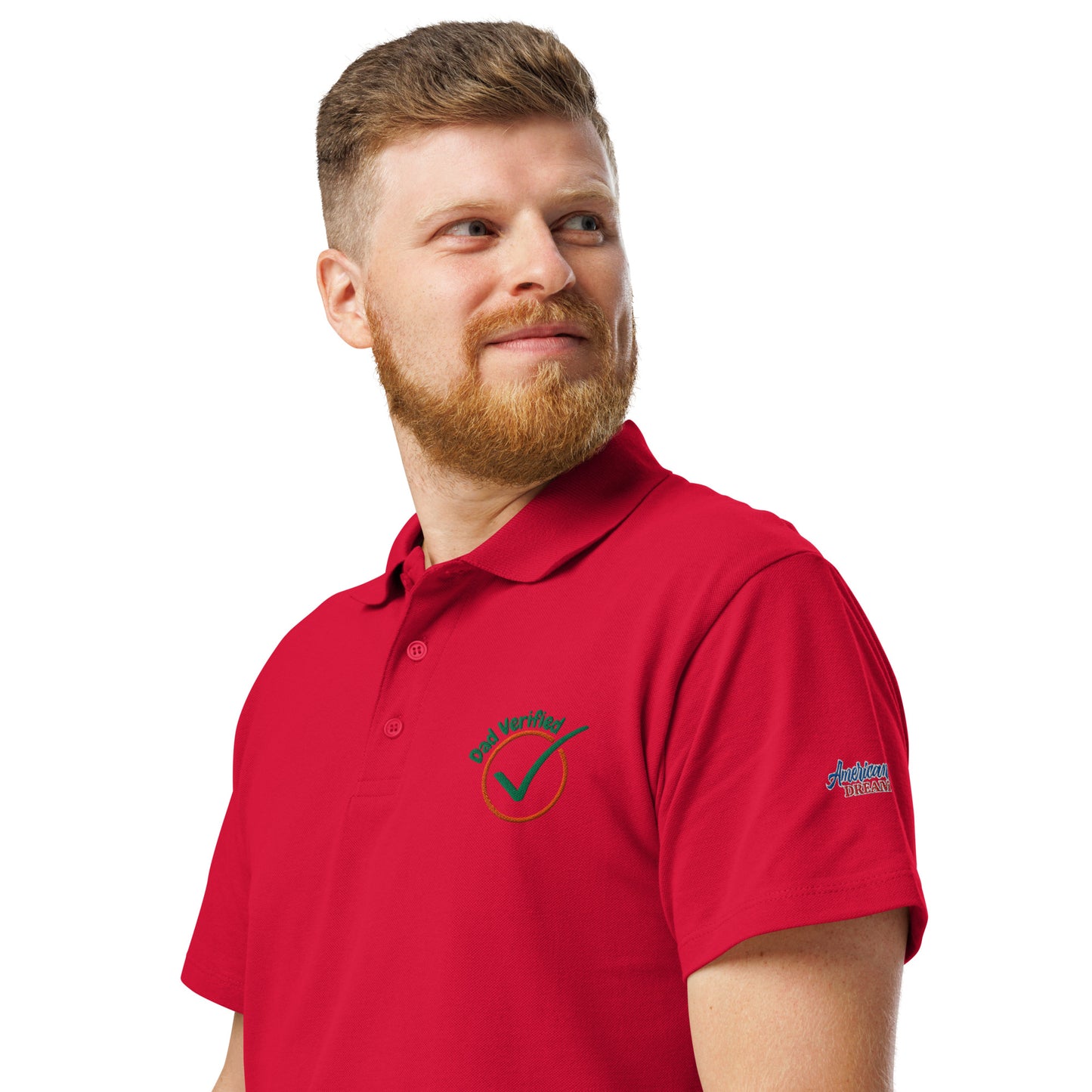 Unisex Premium Piqué Polo Shirt – Dad Verified Edition