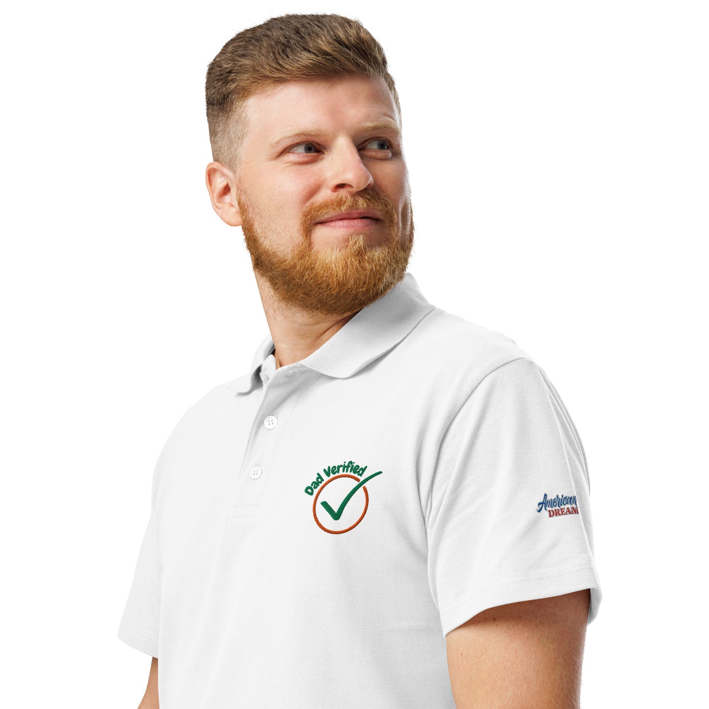 Unisex Premium Piqué Polo Shirt – Dad Verified Edition