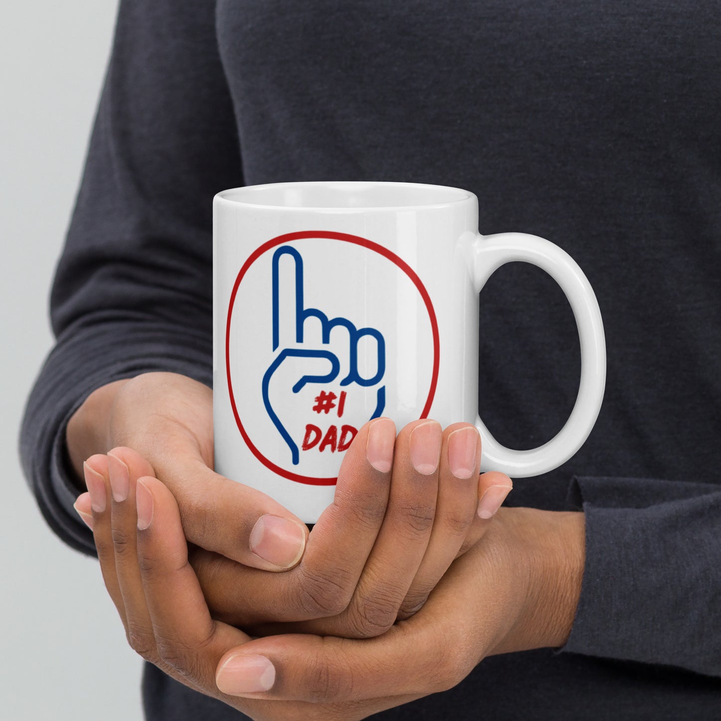 #1 Dad Mug - Champion Edition - White glossy mug