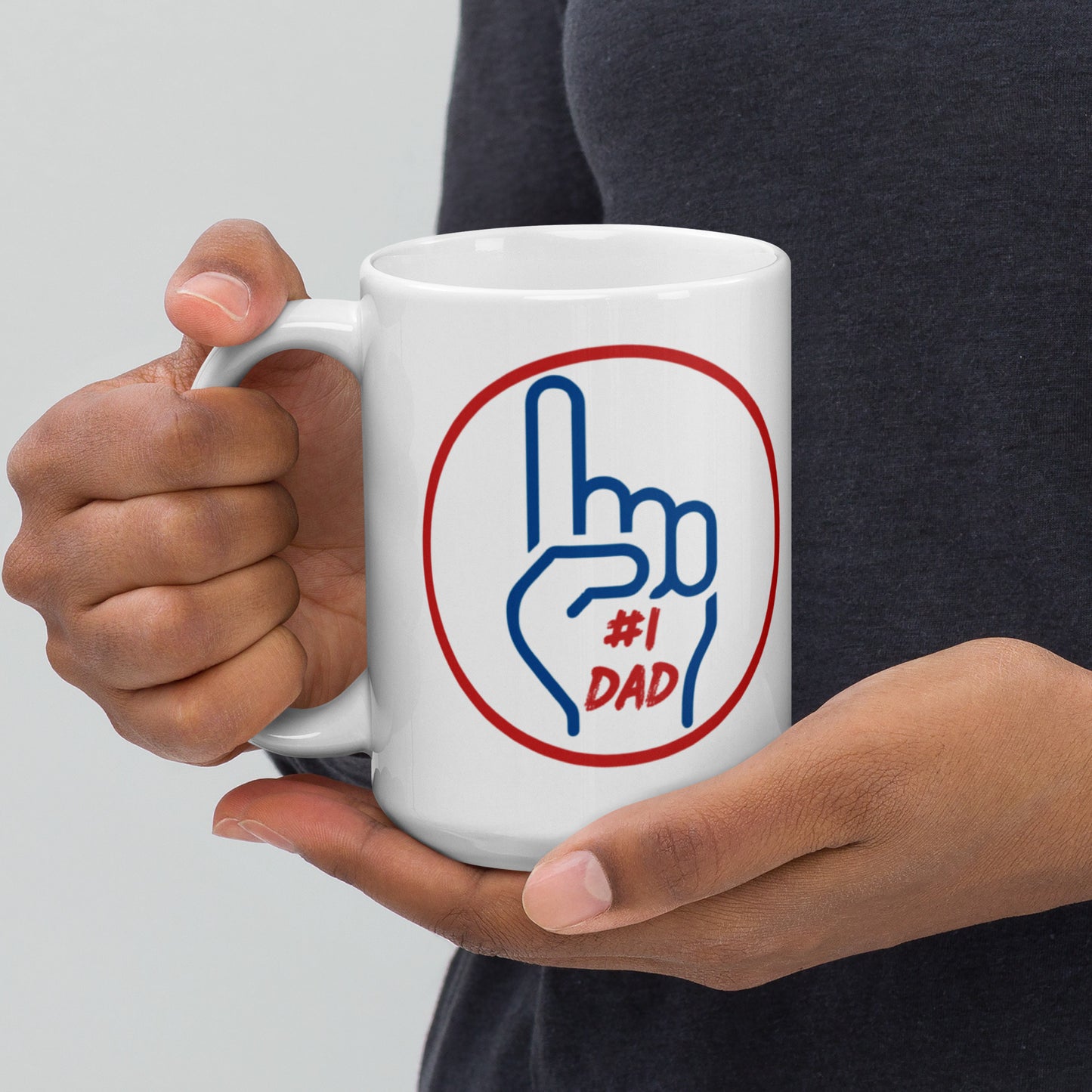 #1 Dad Mug - Champion Edition - White glossy mug
