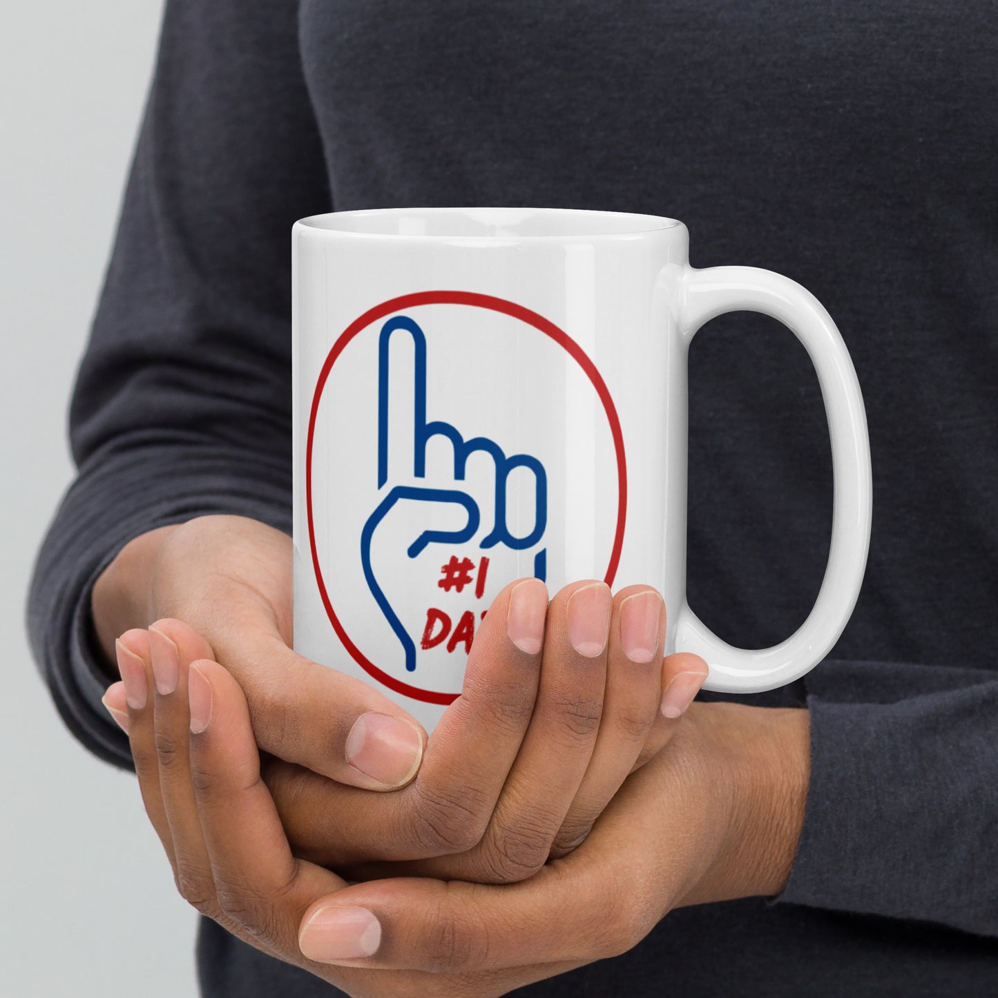 #1 Dad Mug - Champion Edition - White glossy mug