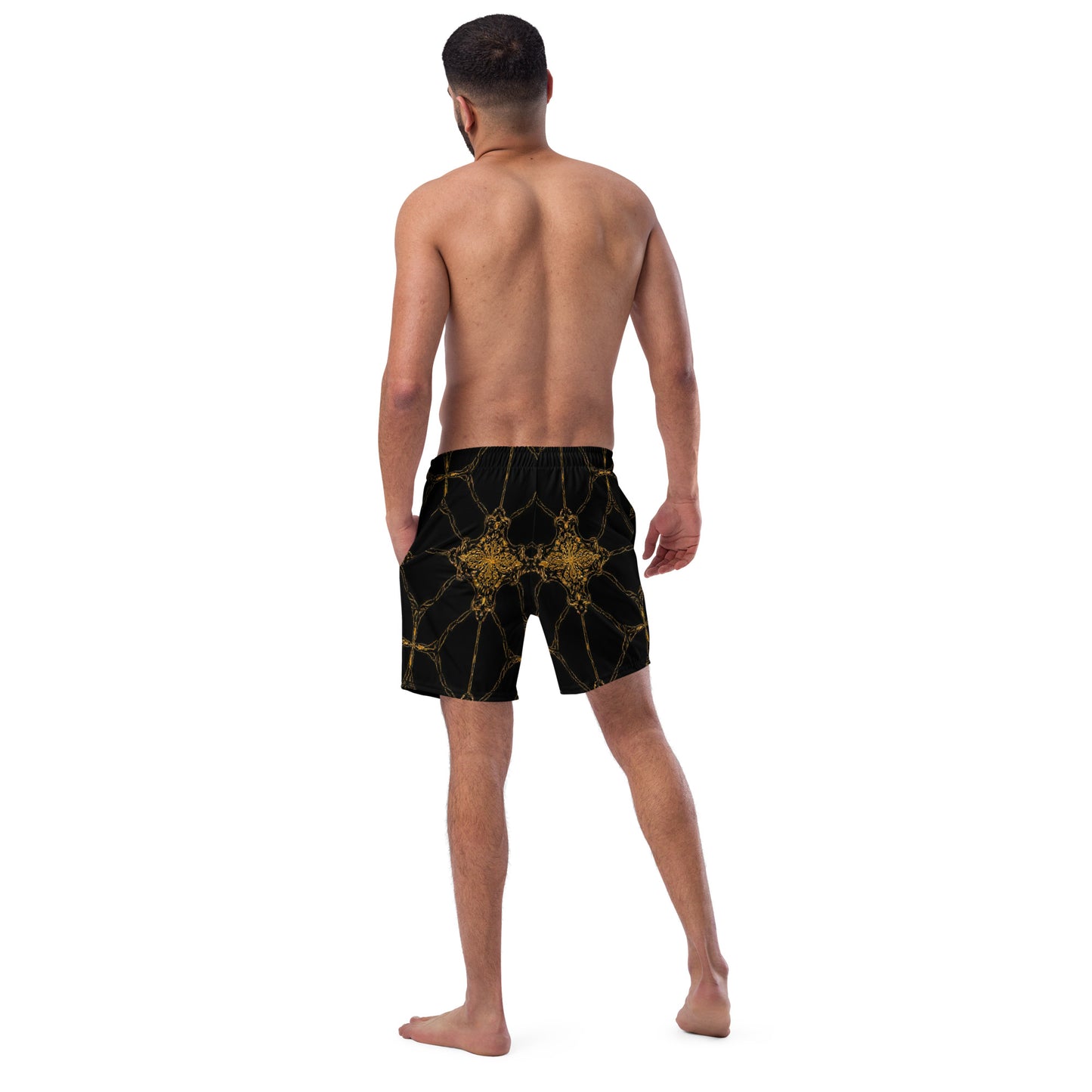 Recycled Swim Trunks - Golden Vibe Circuit