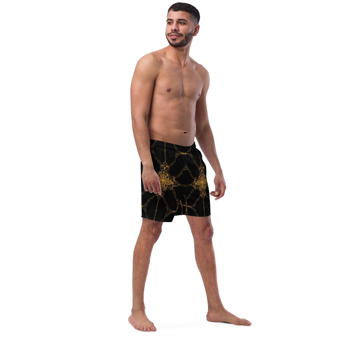 Recycled Swim Trunks - Golden Vibe Circuit