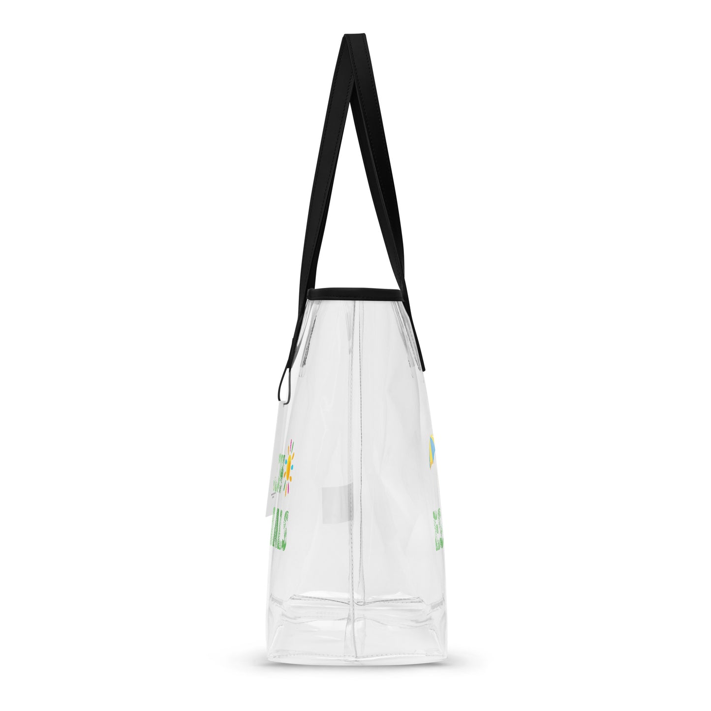 Beach Essentials Clear Tote Bag – Transparent & Tropical Vibes