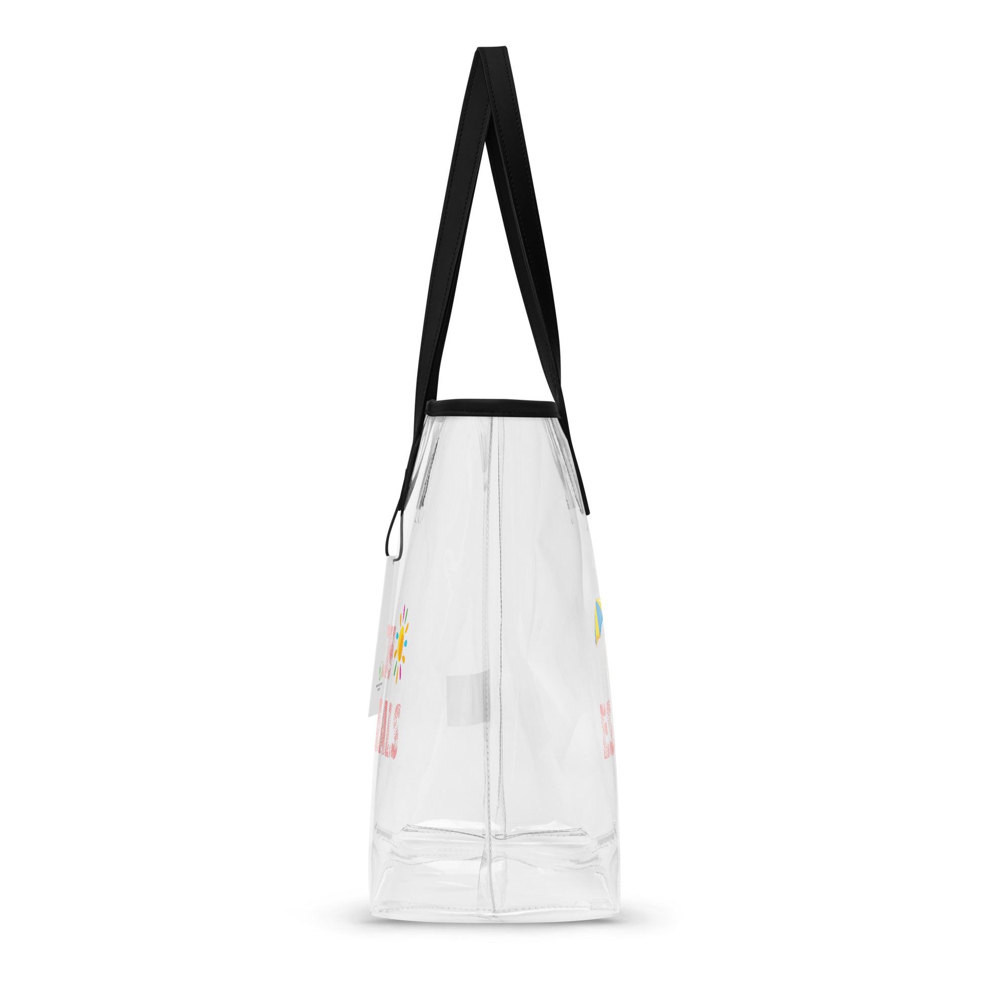 Beach Essentials Clear Tote Bag – Transparent & Tropical Vibes