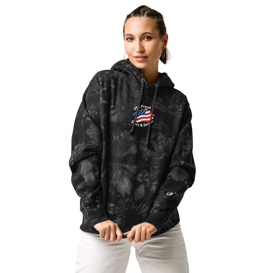 Unisex Champion Tie-Dye Hoodie – One-of-a-Kind Comfort & Style - USA Proud Edition