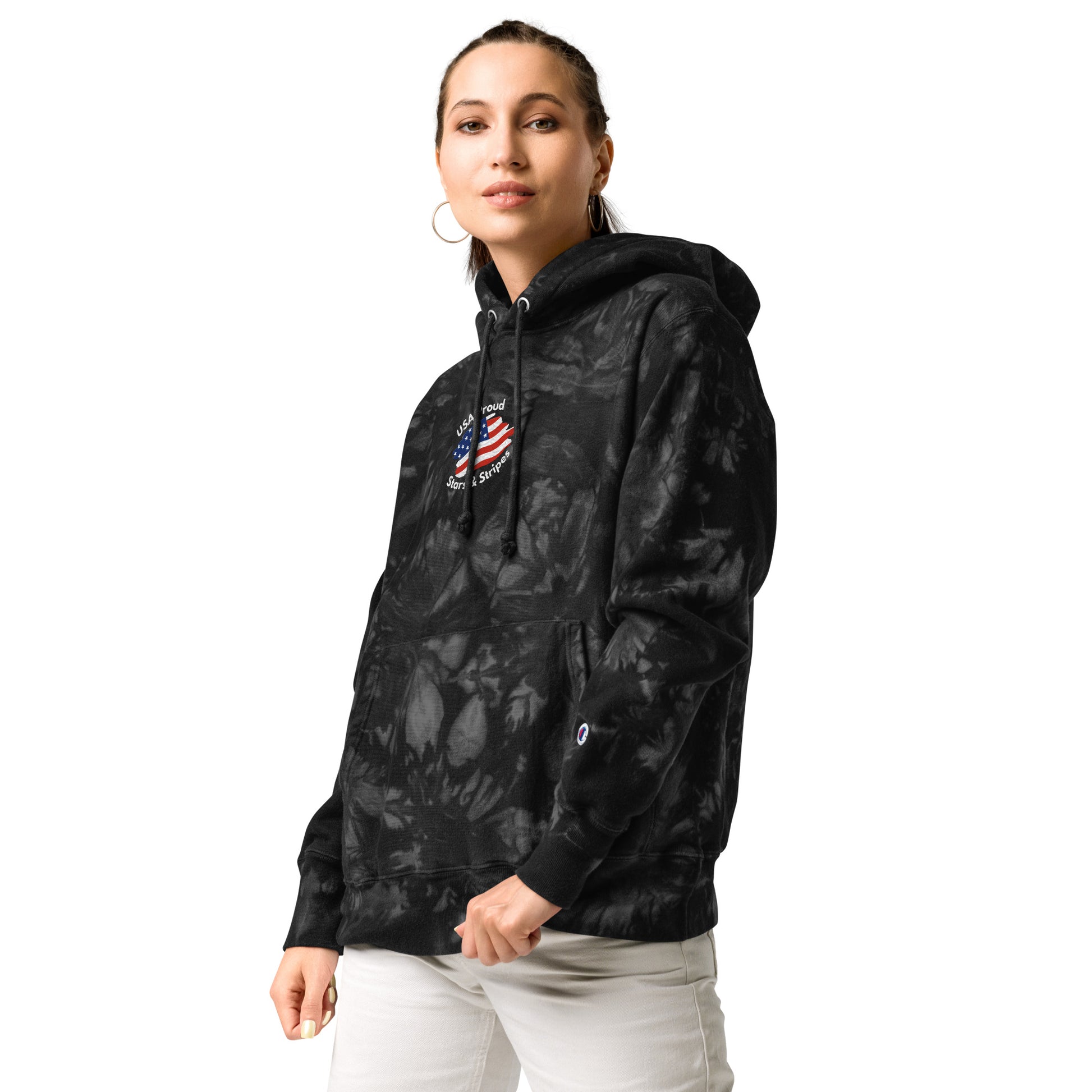 Unisex Champion Tie-Dye Hoodie – One-of-a-Kind Comfort & Style - USA Proud Edition