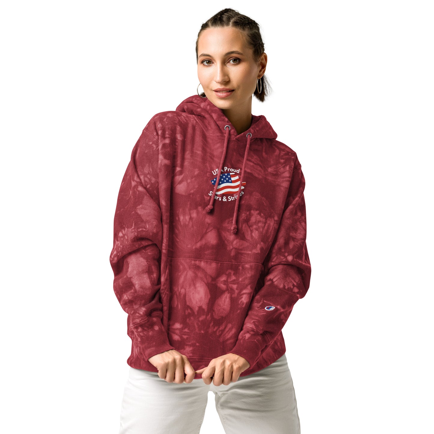 Unisex Champion Tie-Dye Hoodie – One-of-a-Kind Comfort & Style - USA Proud Edition