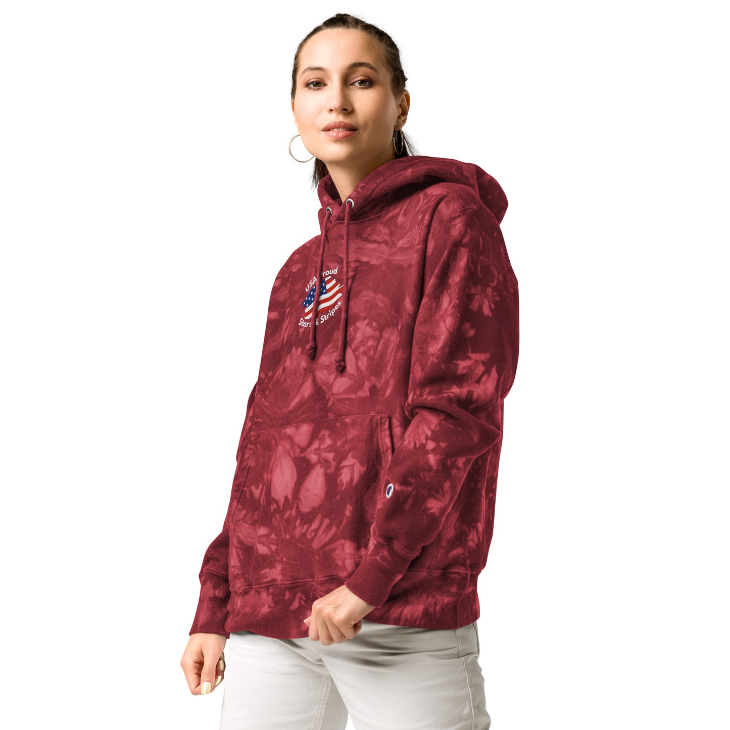 Unisex Champion Tie-Dye Hoodie – One-of-a-Kind Comfort & Style - USA Proud Edition