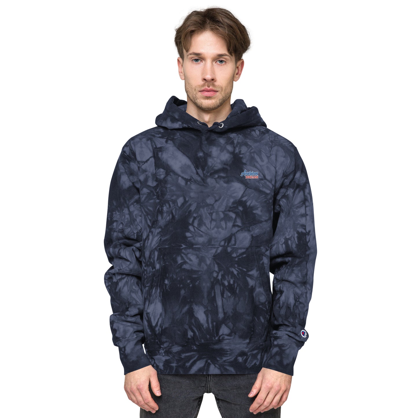 Unisex Champion Tie-Dye Hoodie – One-of-a-Kind Comfort & Style - American Dream Edition