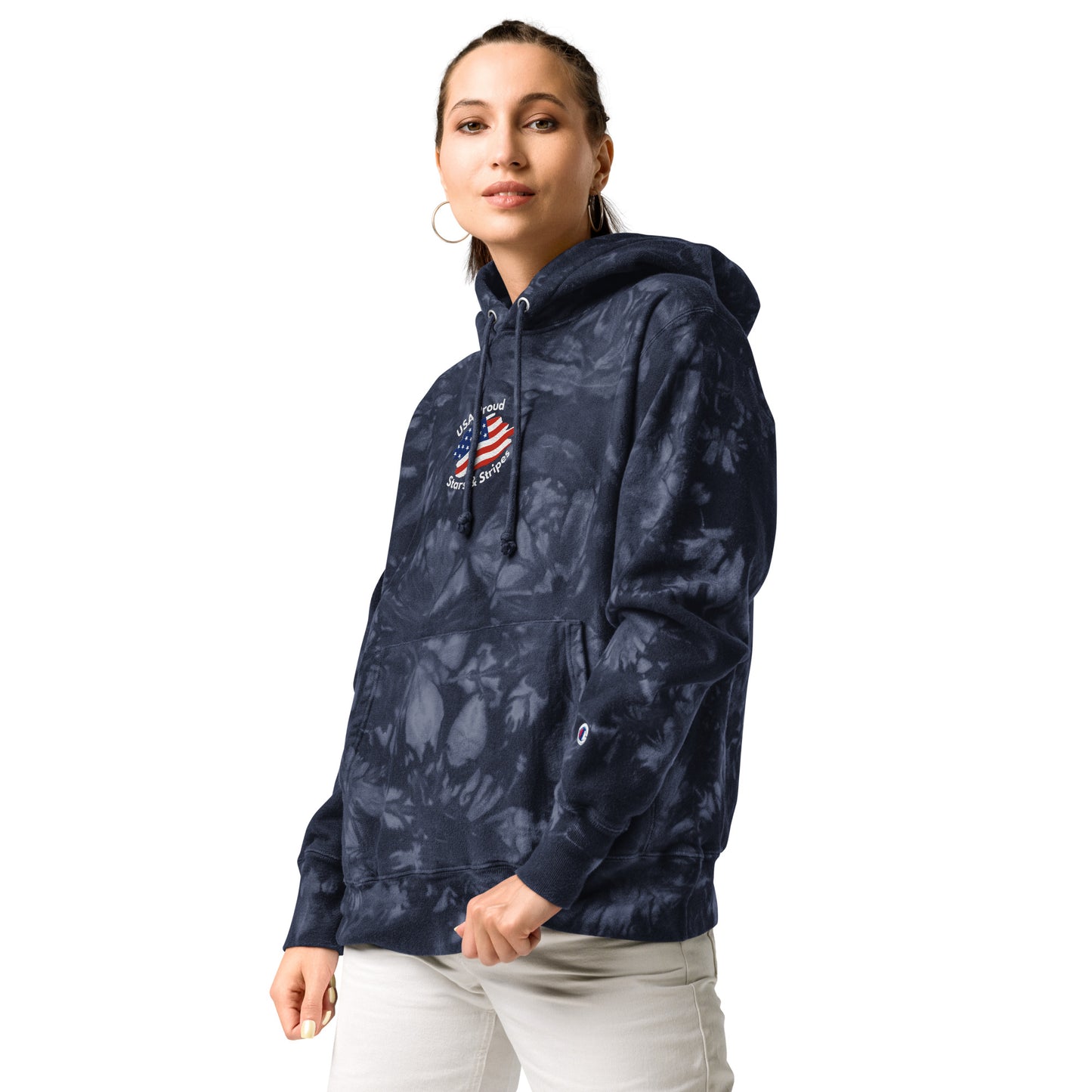 Unisex Champion Tie-Dye Hoodie – One-of-a-Kind Comfort & Style - USA Proud Edition