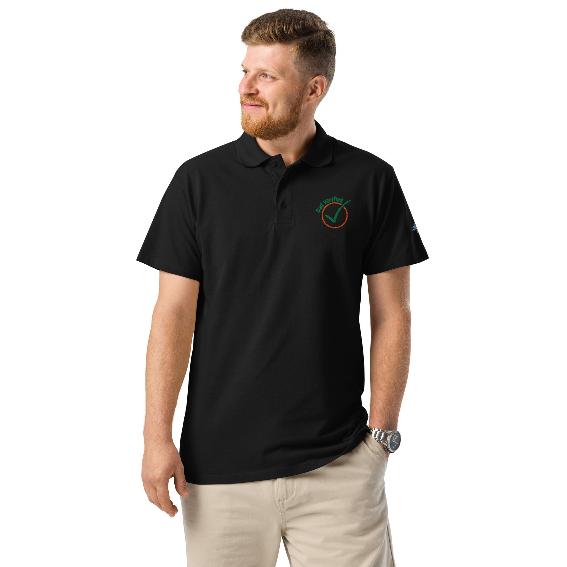 Unisex Premium Piqué Polo Shirt – Dad Verified Edition
