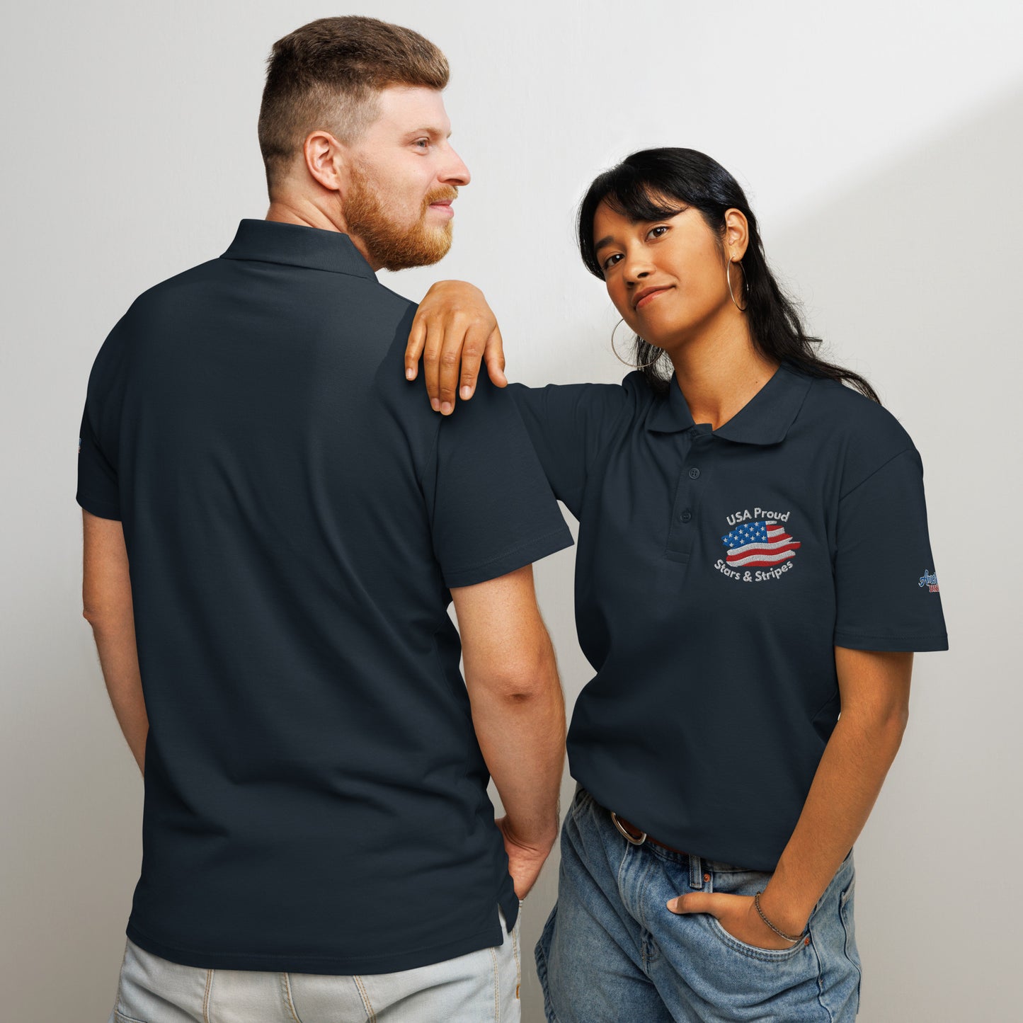 Unisex Premium Piqué Polo Shirt – USA Proud Edition