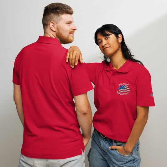 Unisex Premium Piqué Polo Shirt – USA Proud Edition