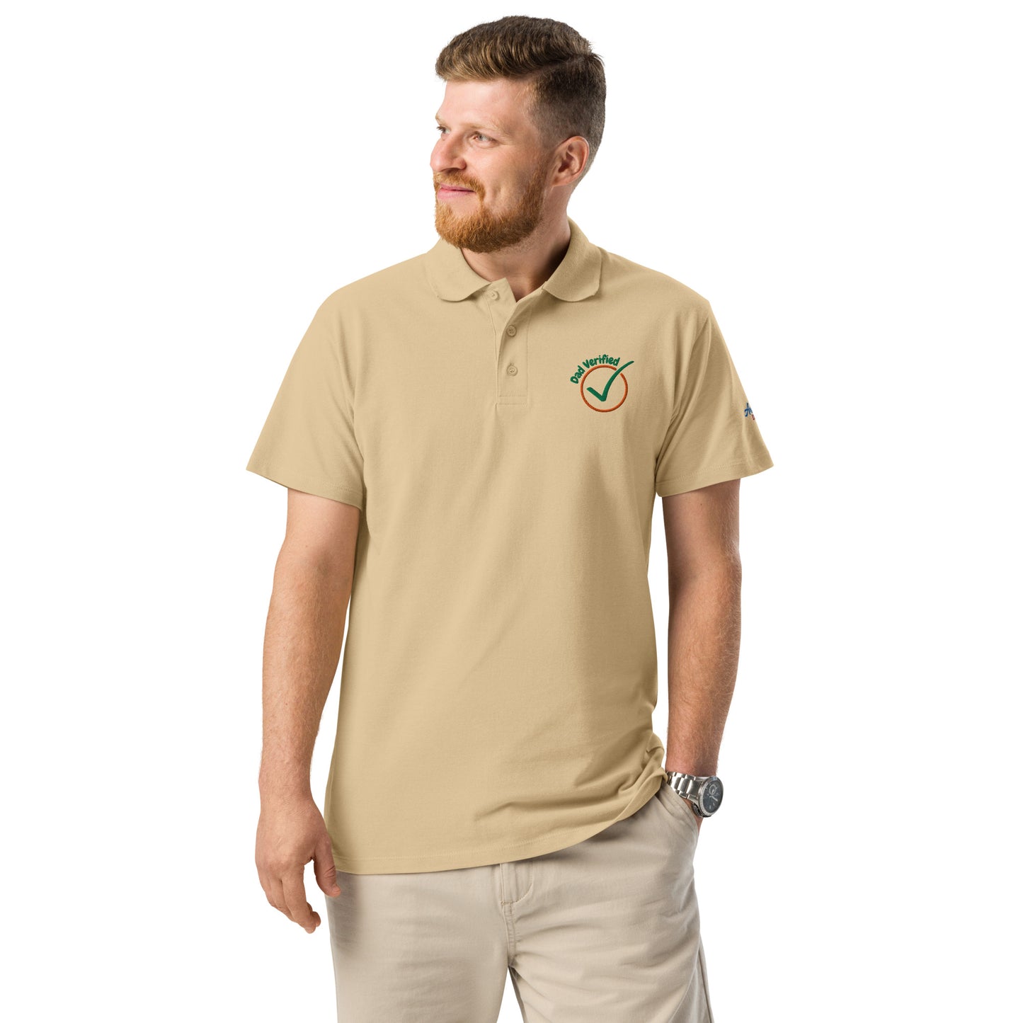 Unisex Premium Piqué Polo Shirt – Dad Verified Edition
