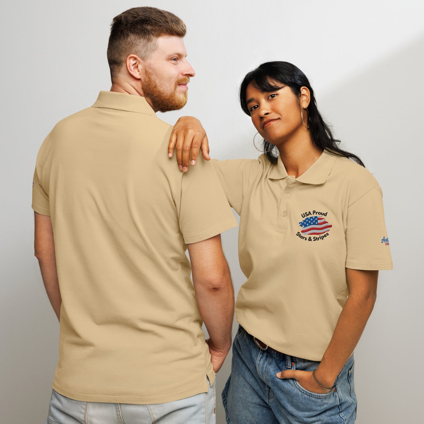 Unisex Premium Piqué Polo Shirt – USA Proud Edition
