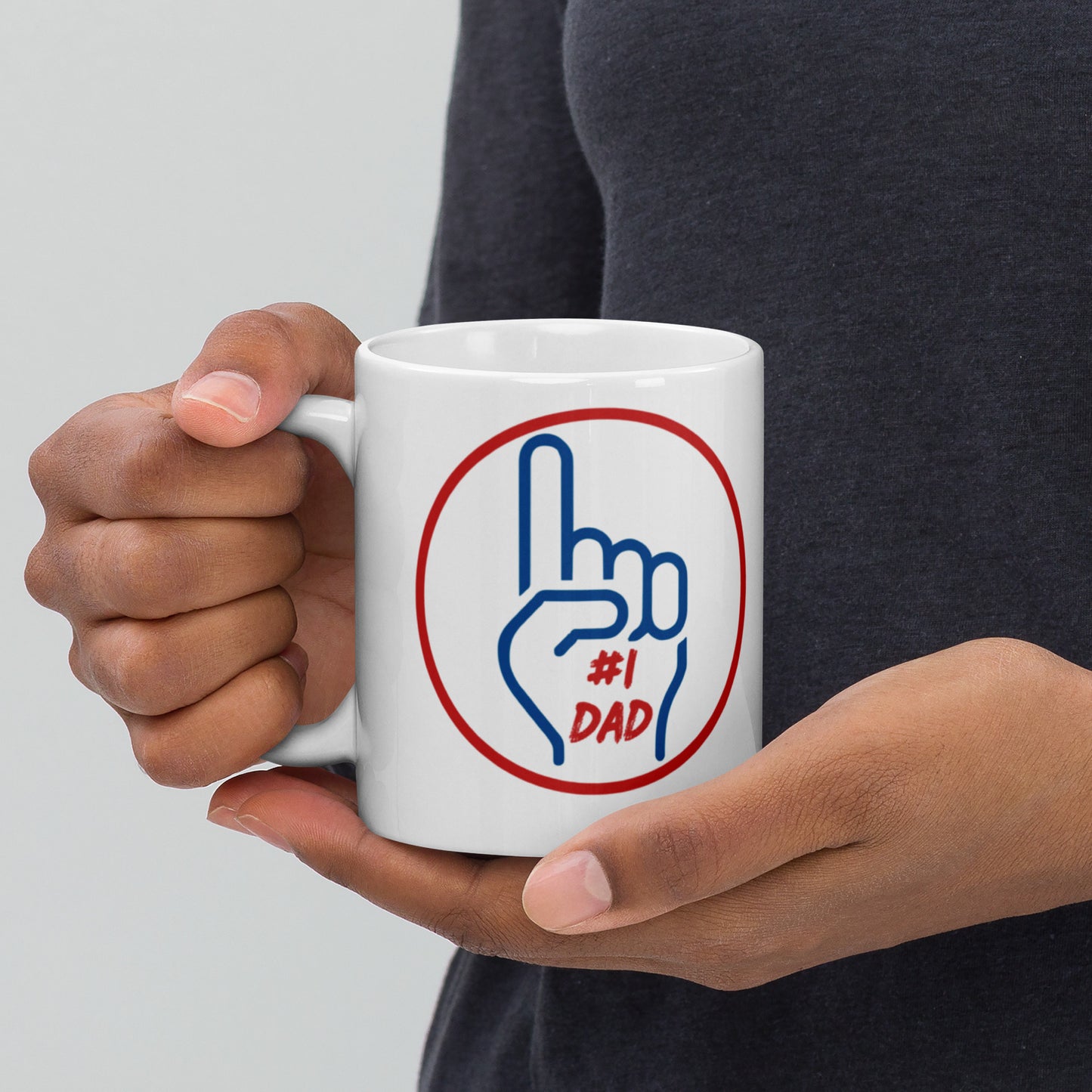 #1 Dad Mug - Champion Edition - White glossy mug