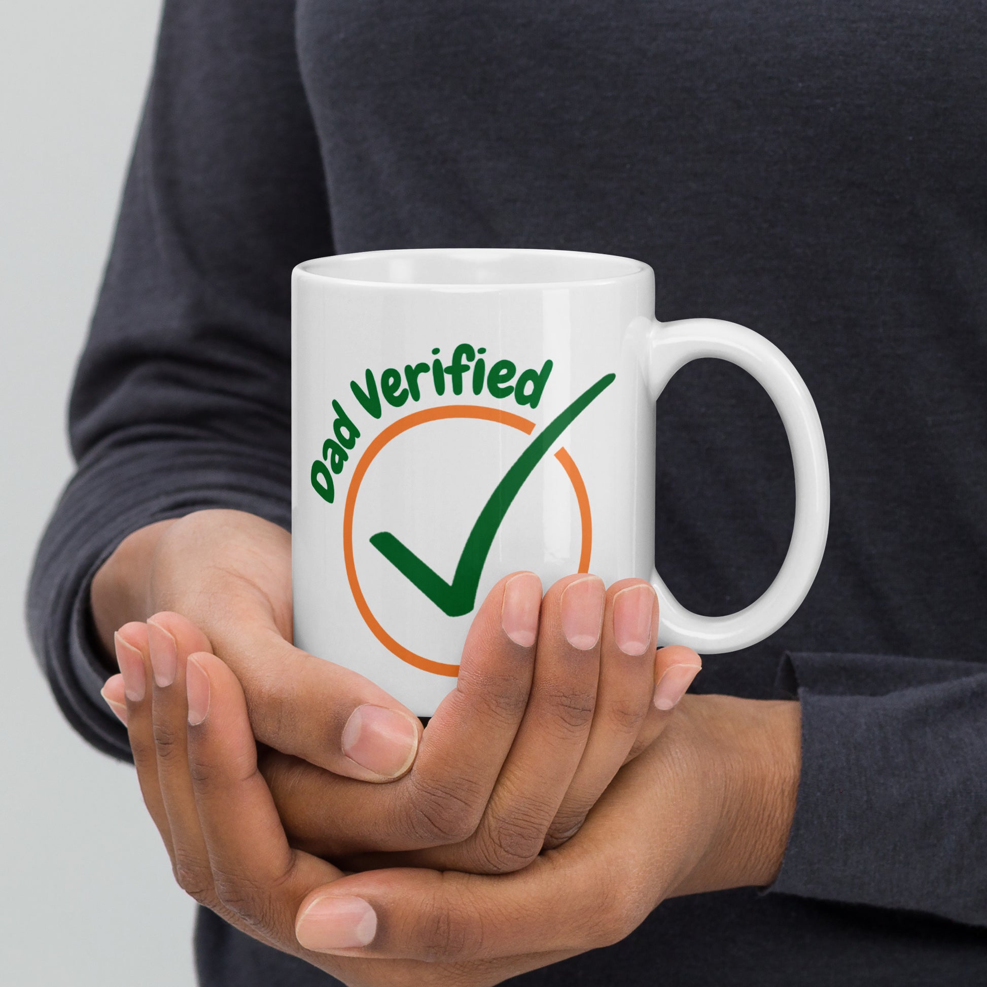Dad Verified Mug - Everyday Hero Edition - White glossy mug